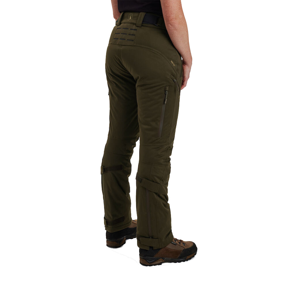 DAMSKIE SPODNIE DEERHUNTER LADY EXCAPE WINTER 3652 - Art Green - Pokaz spodni z tyłu