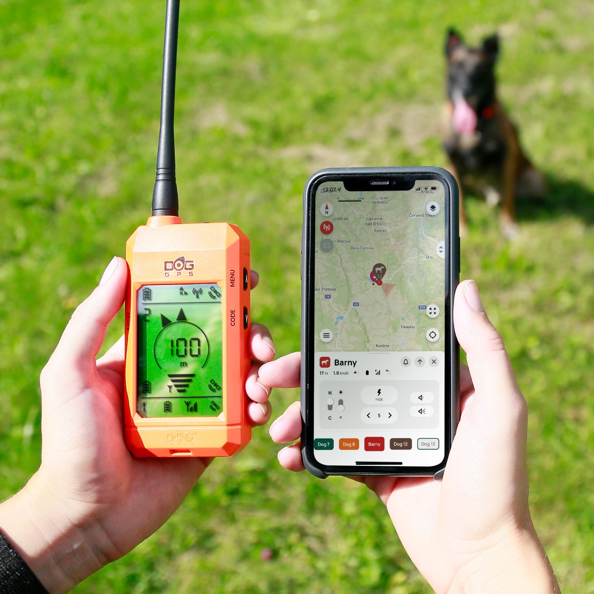 Lokalizator DOGTRACE DOG GPS X30B - sterowanie telefonem