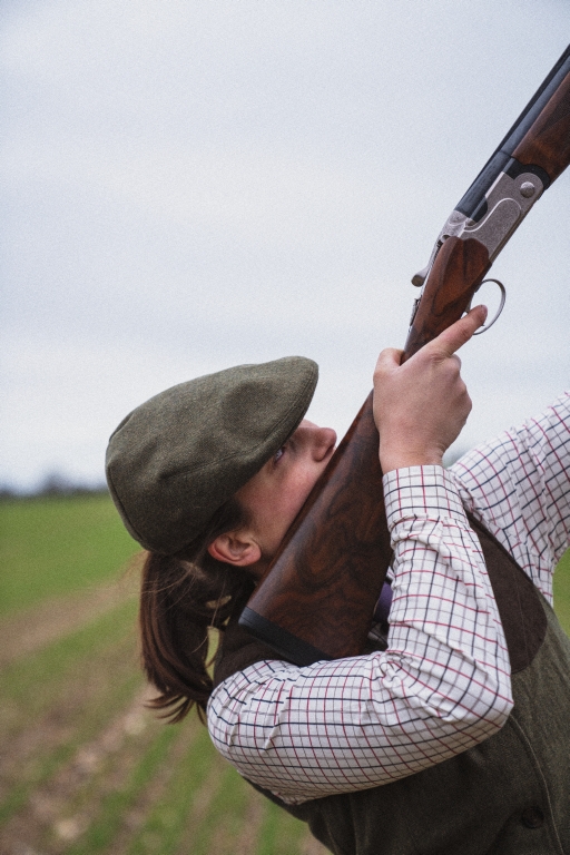 DAMSKA KOSZULA SEELAND KERRY SHOOTING - Cabernet/Blue Check - Podczas składania się