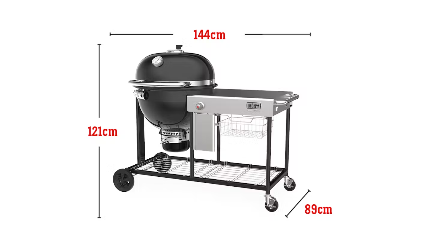 Centrum grillowania na węgiel drzewny WEBER SUMMIT KAMADO S6 - wymiary