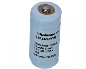 Akumulator BATIMEX 16340 700mAh Li-Ion 3.7V CR123A PCM, L16340-PCM, Akcesoria Batimex