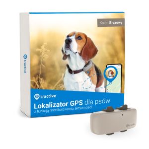 Lokalizator GPS dla psów TRACTIVE GPS DOG 4 - Kawowy, 9120056450893, Zestawy Tractive