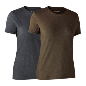 DAMSKI T-SHIRT DEERHUNTER 2-PACK 8395 - Brązowo Liściasty Melanż, DAMSKI T-SHIRT DEERHUNTER 2-PACK 8395 - Brązowo Liściasty Melanż, T-shirty Deerhunter T-shirty
