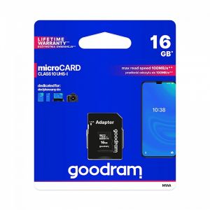 Karta pamięci microSDHC 16 GB + adapter SD