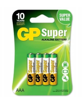 Baterie alkaliczne GP Super LR6 AA 1,5V (4 szt)