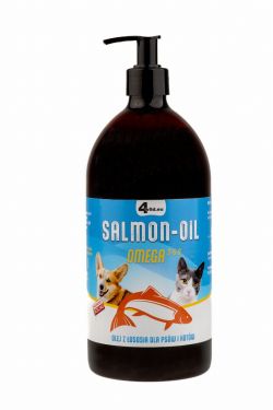 Olej z łososia dla psów i kotów 4WILD - 1000ml