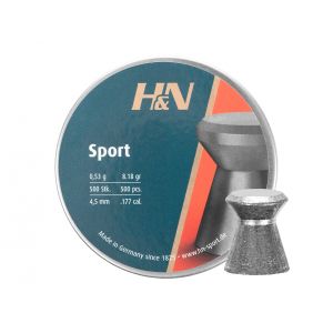 Śrut Diabolo H&N SPORT GLATT 4,5 mm 500 szt., 4047058002361, Haendler&Natermann Śrut 4,5mm