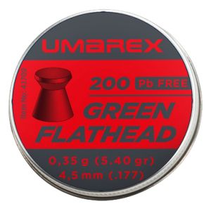 Śrut Diabolo UMAREX GREEN FLATHEAD 4,5 mm 200 szt., 4000844769633, Śrut 4,5mm Umarex